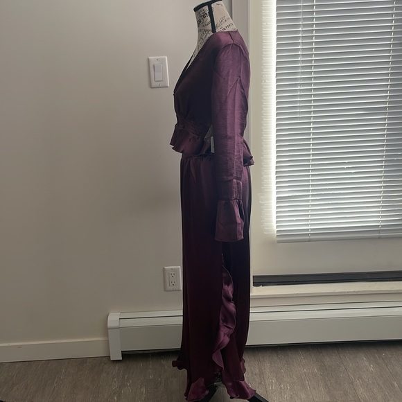 Free People Chasing Love Ruffle Satin - size XS - Picture 7 of 15